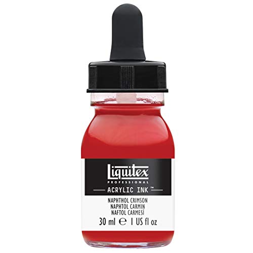 Liquitex Professional Acrylic Ink, 1-oz (30ml) Jar, Naphthol Crimson - color: Naphthol Crimson, style: 1-oz Jar
