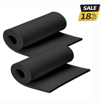 2-Pack 8mm Thick Black Eva Foam Sheets roll, 13.9" x 39" Premium eva Craft Foam for Halloween Cosplay Costume by MEARCOOH - color: 2PCS:Black, size: Thickness-8mm