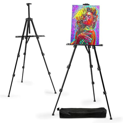 RRFTOK 17-66 Inch Adjustable Art Easel Stand for Painting and Sign, Black - style: 66S Black 1-pack