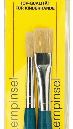 da Vinci Student Series 5118B Primo, Round and Flat Hog Bristle with Blue Handle, Sizes 12 and 16 - color: Blue, style: Hog Bristle