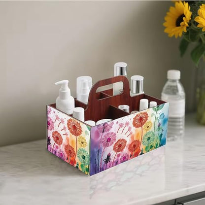 LSQFS Flower DIY Diamond Painting Storage Box with Handle,1 Pack - color: Dandelion