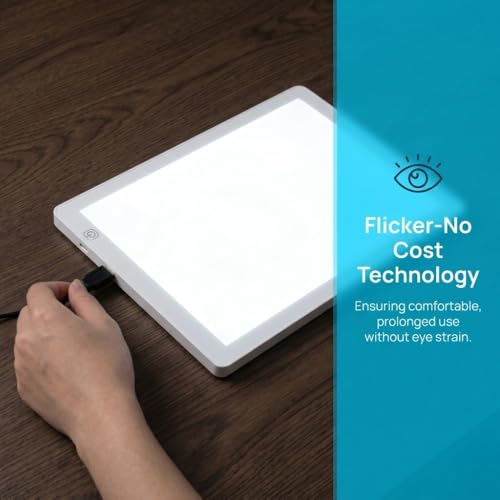 Anu Limen A5 LED Tracing Light Box, Adjustable Brightness Light Pad with USB Cable for Artists, Drawing, Sketching, Animation
