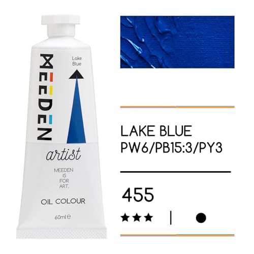 MEEDEN Artist Grade Oil Paint: Lake Blue - 60ml/2oz Tube | Professional Art Paints and Supplies for Canvas Painting - color: Lake Blue, size: 2 Fl Oz (Pack of 1)