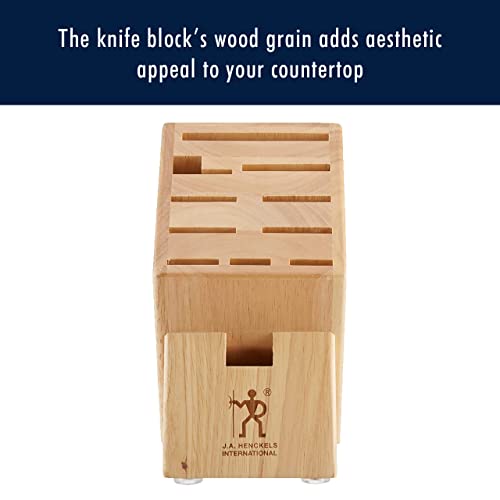 Henckels 11-Slot Knife Block | Keeps Kitchen Knives Organized and Blades Protected. Space-Saving Storage That Keeps Your Kitchen Tidy and Safe.