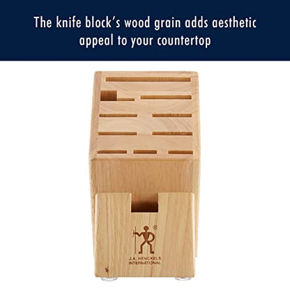 Henckels 11-Slot Knife Block | Keeps Kitchen Knives Organized and Blades Protected. Space-Saving Storage That Keeps Your Kitchen Tidy and Safe.