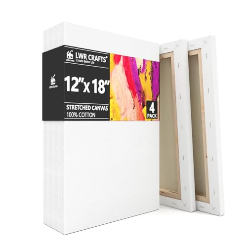 Stretched Canvas 12" X 18" Pack of 4 - size: 12"x18"x4