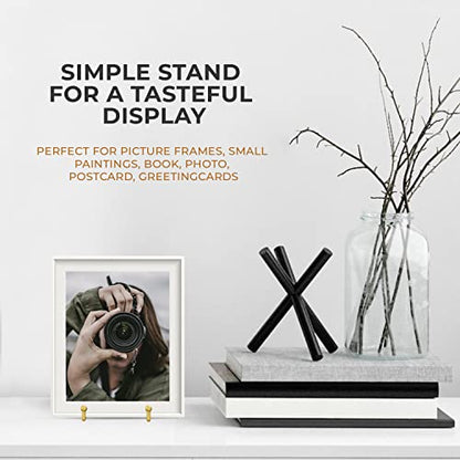 TR-LIFE Plate Display Stand - 3 Inch Holder + Metal Frame for Picture, Decorative Plate, Photo Easel, Tabletop Art (Gold 2 Pack) - size: 3 Inch