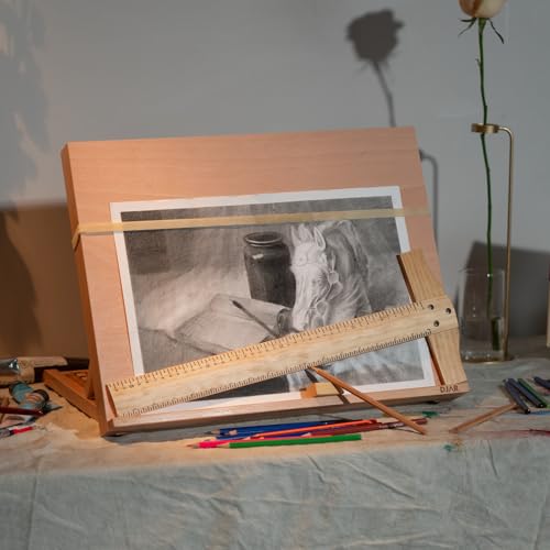 DJAR 5-Position Drafting Table for Painting,18 1/2 Inches by 14 3/10 Inches | Adjustable Angle Tabletop Easel & Sketching Board for Painting, Perfect Desktop Workspace for Adult Artists and Students - style: A3