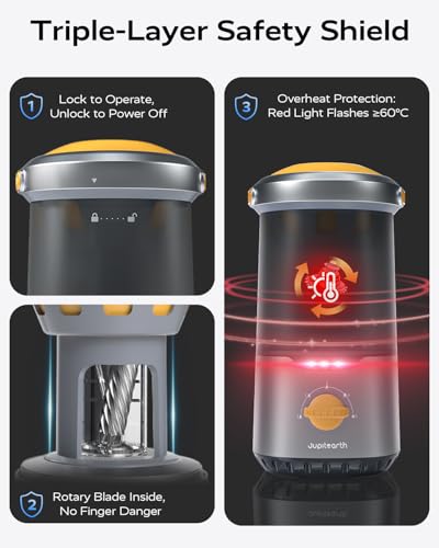 JUPITEARTH Electric Pencil Sharpener for Classroom, Auto in & Out, Black - color: Black