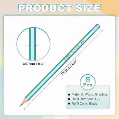 PATIKIL HB Drawing Pencils for Sketching, Set of 6 Hexagonal Graphite Sketch Pencils Professional Sketching Art Supplies for Drawing Shading Writing Art Artists Beginners, Black - style: HB