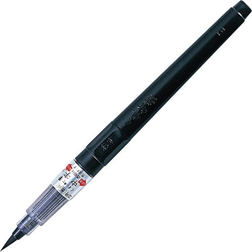 Kuretake Fude Brush Pen (No.22), Medium tip marker, Black Ink Refillable, for Calligraphy, Manga, Drawing, Professional, Artist, Made in Japan - style: Medium(N0.22)