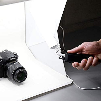 Foldio2 Plus (15inch Lightbox for Product Photography / 15" x 15" / Portable Studio, Dimmable LED Chips, CRI 97+, White & Black Background Sheets Included) by ORANGEMONKIE - size: Foldio2 Plus