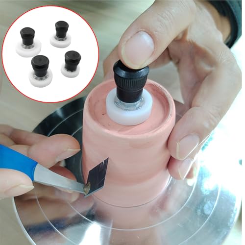 CHENJIN 4PCS Ceramic Clay Throwing and Cutting Rotary Tool Set Four Sizes Pottery Throwing and Trimming Centering Aid Hand Protection Function