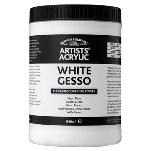 Winsor & Newton Professional Acrylic Medium, White Gesso, 946ml - color: White Gesso, style: 946ml (32-oz)