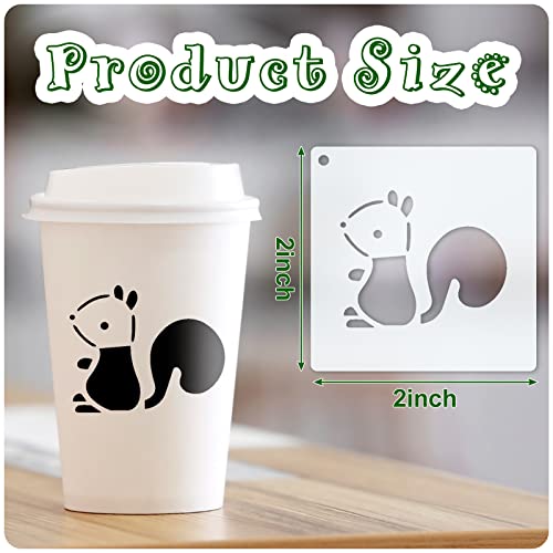 Fainne 100 Pcs 2 Inch Animals Stencils Small Stencils for Painting | Reusable Craft Stencils, DIY Scrapbook, Wood Wall Fabric Rock Chalkboard Sign Painting, Home Art Decor Projects - style: Animals