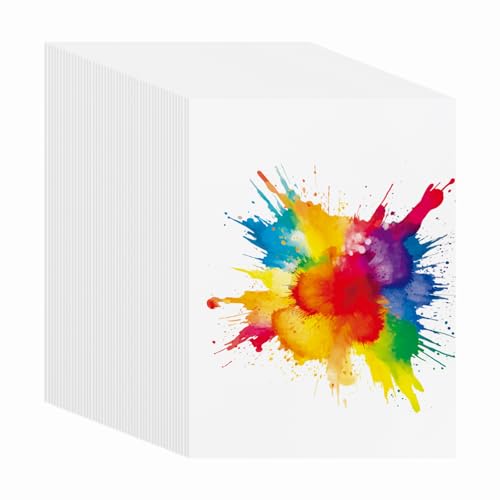 PATIKIL 80 Sheets Cotton Watercolor Paper 140lb/300 GSM Hot Press Water Coloring Paint Paper for Art Painting Watercolor Drawing Artist, 9x12 Inch - size: 9x12 Inch