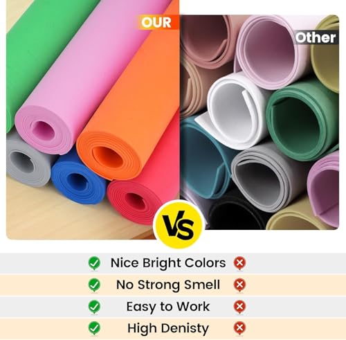 Do²ping Yellow Eva Foam Sheets Roll, 3mm EVA Craft Foam 49''x13.5'' High Density 86kg/m3 for Halloween Cosplay DIY - color: Yellow, size: Thickness 3mm