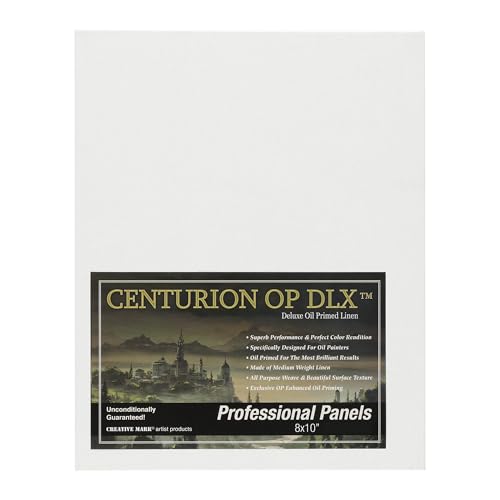 Centurion Deluxe Professional Oil Primed Linen Canvas Panels - 8"x10" - 6 Pack of Linen Canvases for Painting, Artwork and More - size: 8"x10"