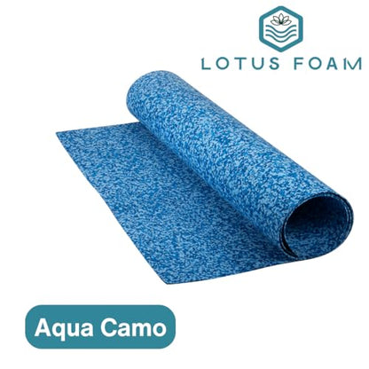 LotusFoam EVA Foam Sheet 3mm – 44"x 85" Craft Foam for Cosplay, Costumes & DIY, High Density 130 kg/m3, Heat Shapeable, Paintable, 35 Colors(Aqua Camo) - Aqua Camo - color: Aqua Camo