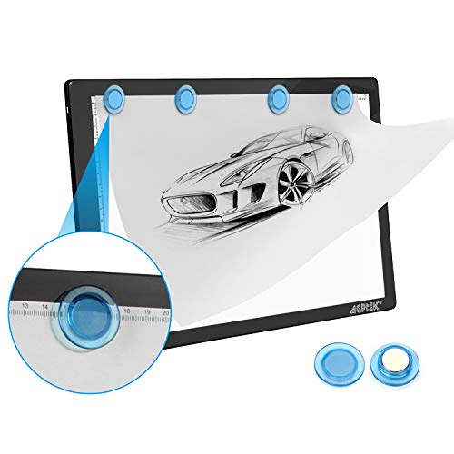 Light Box,Magnetic A4 Light Pad LED Tracing Light Board Physical Buttons