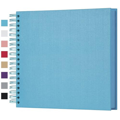 potricher 10 x 10 Inch DIY Scrapbook Photo Album 80 Pages, Blue - color: Blue, size: 10 Inch 80 Pages