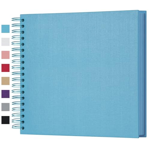 potricher 10 x 10 Inch DIY Scrapbook Photo Album 80 Pages, Blue - color: Blue, size: 10 Inch 80 Pages