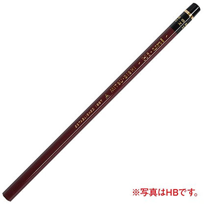 Uni Hi-Uni Wooden Pencil - B - Box of 12 (HUB) - size: 1 Count (Pack of 1)