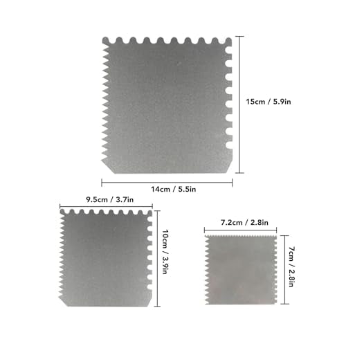 Clay Scrapers, Stainless Steel Scrapers, 3 Pcs Serrated Clay Scrapers, Multipurpose Rib Scraper Tool for Pottery Sculpture Modeling Texturing