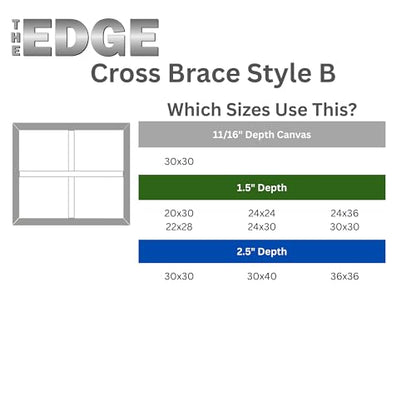 Creative Mark The Edge Deluxe Cotton 2-1/2 in. Deep Stretched Canvas for Painting, 36x36 3-Pack, 14oz. Primed Weight, Universal Archival Priming, Medium Tooth, Frameless Artwork Canvas for Painters - size: 36X36