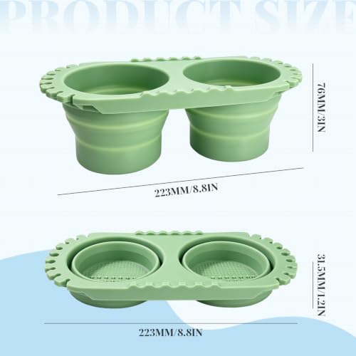 Paint Brush Cleaner Foldable Silicone Cleaning Container 8.8x4.2in, Brush Washing Station for Acrylic Oil Watercolor Painting, Artist Cleaner Tool for Students & Artists, Gift, Green - color: Green