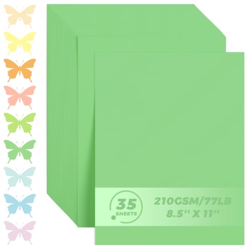 35 Sheets Deep Emerald Green Cardstock - 8.5'' x 11'' 77lb/210gsm - color: Deep Emerald Green