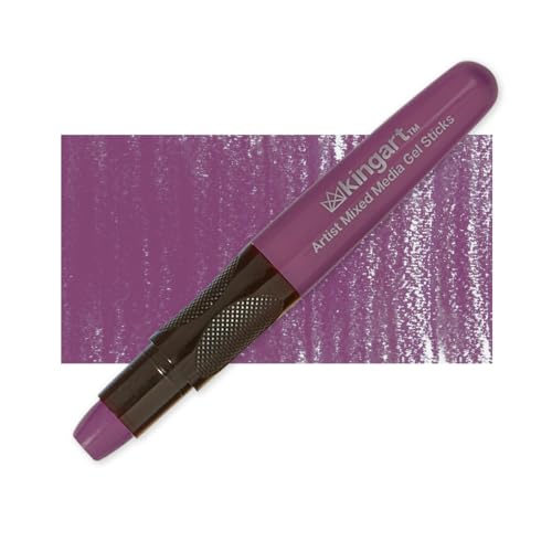 KINGART GS025-1 Mixed Media Gel Stick Crayon, Maroon | 1-Piece Artist Crayon: Brush on water for watercolor effects; odorless and non-toxic - color: Maroon