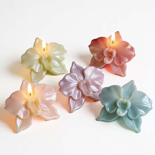 Phalaenopsis Flower Petal Mold - Cylinder Molds Silicone Wave Spiral Candle Mold - Silicone Resin Casting Molds for Candle & Resin & Soap Craft Supplies - color: xre-SP-99