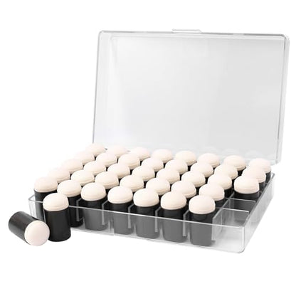 40 Pieces Sponge Daubers W/Storage Case - Great for Applying Ink, Chalk, Paint, and More to Your Projects - Fits Over The Finger and Makes Blending Accuracy Easier - color: Black