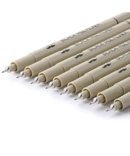 Mr. Pen- 0.25mm Micro Fine Point Pens, 8 Pack, Black Ink, Waterproof - color: Black, size: 0.25mm, 8 Pack