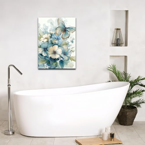 Natuyalo Framed Paint by Numbers Kit for Adults - Butterfly DIY Adult Paint by Number Kits Animals Acrylic Canvas Painting for Adults Beginners Art Crafts with Frame, 12x16 Inch - color: Color-01