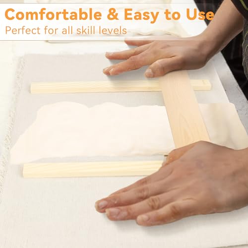 Pletpet 20Pcs Pottery Tools Kit for Adults, with 1 Wooden Rolling Pin, 10 Pottery Rolling Mud Sticks, 8 Clay Sculpting Tools and 1 Premium Linen for Ceramic, Polymer Clay & Beginners