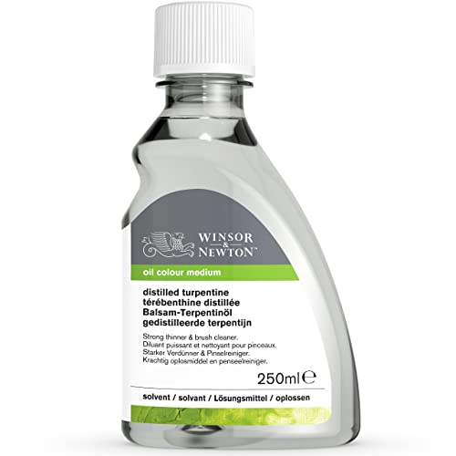 Winsor & Newton Distilled Turpentine, 250ml (8.4-oz) Bottle - color: Distilled Turpentine, style: 8.4-oz Bottle
