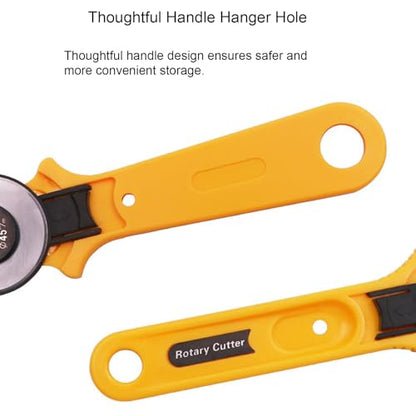 2 PCS Rotary Cutter Set 1.1Inch/28mm and 1.8Inch/45mm Slide Out Safety Blade Guard for Fabric Paper Leather Felt DIY Sewing