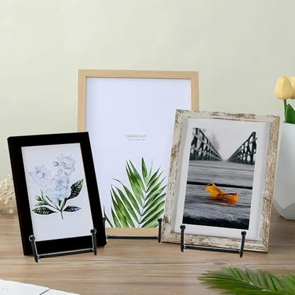 18 pcs 4.5in Plate Stands for Display,Metal Plate Holders Display Stands Can Be Used for Picture Stand,Book Stands for Display,Plate Display Stands,Easel,Photo Frame Stands,Plaque Stands,Desktop Stand