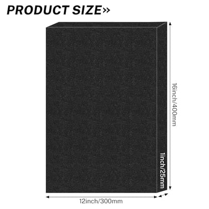 Polyurethane Foam Inserts, 2 PCS 16 x 12 x 1 Inch Black Cuttable Packing Foam Sheets for Tool Box, Camera, Crafts and Storage - size: 16 x 12 x 1 Inch