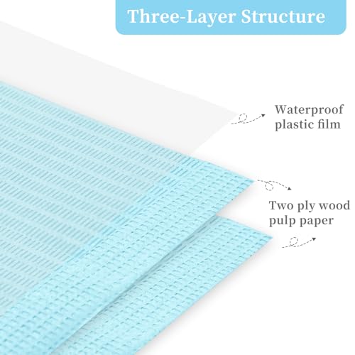 125Pcs Disposable Nail Paper Towels for Acrylic, 3 Ply Foldable Nail Table Mat, Waterproof Nail Art Practice Sheet Clean Pads Napkins, Nail Supplies for Manicure Salon or Home Use (Blue) - color: Blue