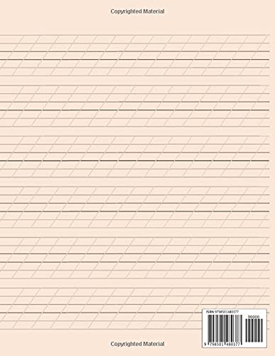 Copperplate Calligraphy Practice Paper Notebook: Hand Lettering Practice Pad | Copperplate | Modern Calligraphy | 55 degee Slant Angle Ruled | Big 8.5x11 inches