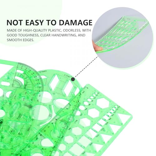 SenseYo 7 Pack Drawings Templates Stencil, Circle Template for Geometric Drawing Stencils, Plastic Clear Circle Stencils Architecture Supplies Drafting Tools for Studying, Designing - size: 7 pcs