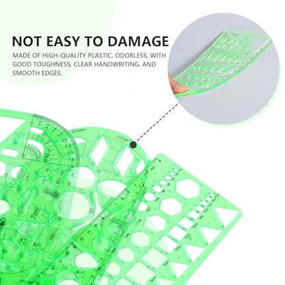 SenseYo 7 Pack Drawings Templates Stencil, Circle Template for Geometric Drawing Stencils, Plastic Clear Circle Stencils Architecture Supplies Drafting Tools for Studying, Designing - size: 7 pcs