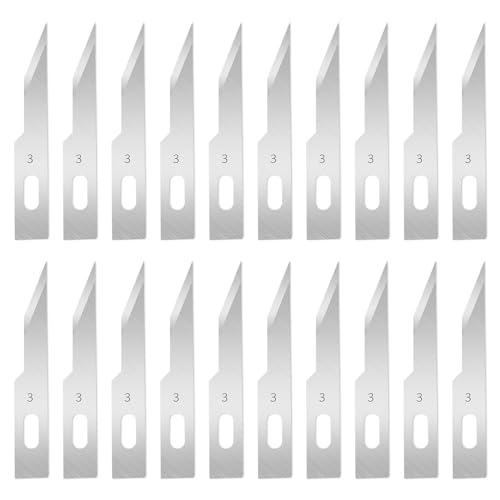 120 Pcs Exacto Knife Blades, #3 High Carbon Steel Hobby Knife Blade Refills Hobby Knife Replacement Blades for Craft, Scrapbooking, Stencil - size: #3