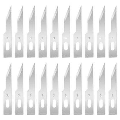 120 Pcs Exacto Knife Blades, #3 High Carbon Steel Hobby Knife Blade Refills Hobby Knife Replacement Blades for Craft, Scrapbooking, Stencil - size: #3