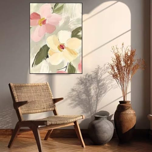 3 Pack Paint by Numbers Kit for Adults, Wildflowers Paint by Numbers Kit for Adults, Easy Acrylic Painting by Numbers Kits for Adult on Canvas with Beginner for Home Wall Art Decor 12x16 inch - color: HL6648-6650