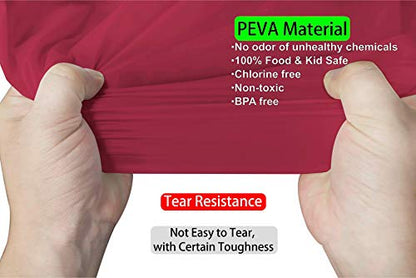 Burgundy Plastic Tablecloths 2 Pack Maroon Disposable Table Covers 84 Inch Circle Bridal Shower Party Tablecovers PEVA Wine Red Table Cloths for Picnic Birthday Wedding Parties 6 ft Round Table Use - color: E04 Burgundy
