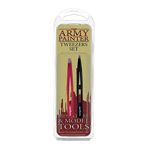 The Army Painter, Tweezers Set, 2 Pcs Precision Tweezers - Slant & Pointy